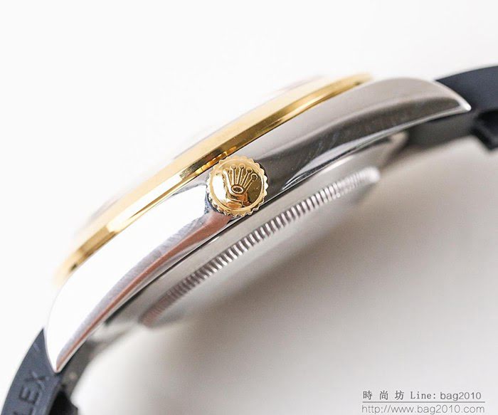 ROLEX勞力士 日誌月相型 904蠔式鋼 18k微納米電鍍金 五珠帶 三度防水性能 全自動進口機械男表  wssb5065